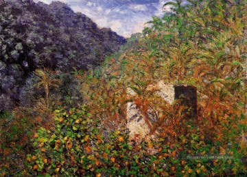 L’Effet Bleu de la Vallée de Sasso Claude Monet Peinture à l'huile